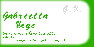 gabriella urge business card